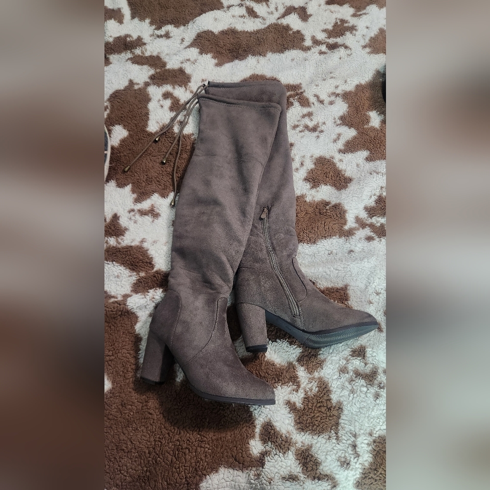 Amazon Stylish Over the Knee Brown Boots